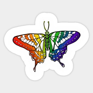 Rainbow Pride Butterfly Sticker